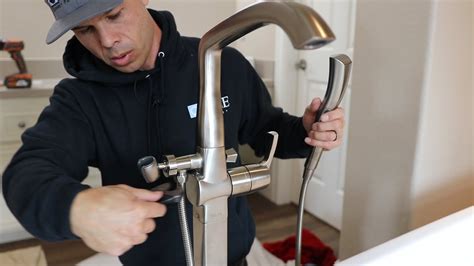 freestanding tub faucet installation